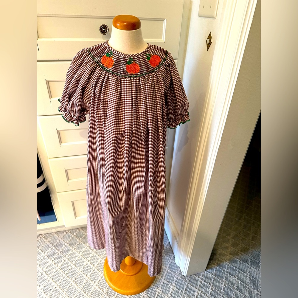 NWT Southern Sunshine Smocked Pumpkin Dress Size 8